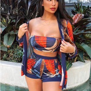 Vacation Forever 3 Piece Set - Navy/Combo